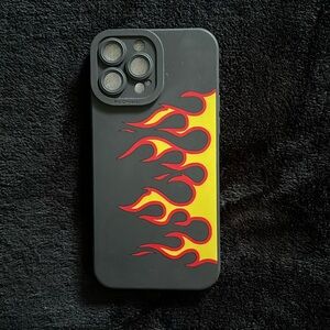 Flame iPhone 13 Pro Max case Black